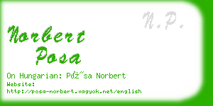 norbert posa business card