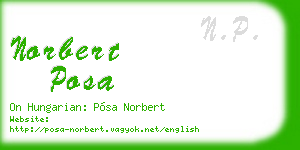 norbert posa business card